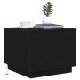 Mesa de centro con luces LED roble negro 50x50x40 cm de , Mesas de centro - Ref: Foro24-862259, Precio: 71,23 €, Descuento: %