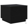 Mesa de centro con luces LED roble negro 50x50x40 cm de , Mesas de centro - Ref: Foro24-862259, Precio: 71,23 €, Descuento: %