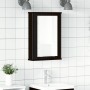 Armario con espejo para baño de madera roble negro 42x12x60 cm de , Tocadores de baño - Ref: Foro24-862231, Precio: 51,45 €, ...