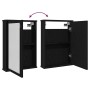 Armario con espejo para baño de madera roble negro 42x12x60 cm de , Tocadores de baño - Ref: Foro24-862231, Precio: 51,45 €, ...