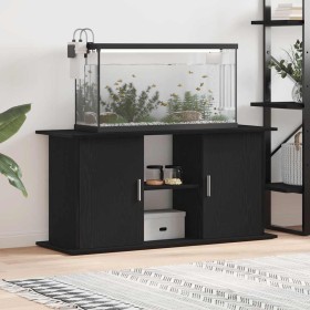 Soporte para acuario de madera de roble negro 121x41x58 cm de , Soportes para acuarios - Ref: Foro24-862154, Precio: 112,43 €...