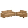 Juego de sofás con cojines 2 piezas terciopelo marrón de , Sofás - Ref: Foro24-3324707, Precio: 464,86 €, Descuento: %
