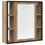 Mueble de baño con espejo de roble artesanal 60x16x60 cm de , Tocadores de baño - Ref: Foro24-862227, Precio: 63,17 €, Descue...