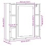 Mueble de baño con espejo de roble artesanal 60x16x60 cm de , Tocadores de baño - Ref: Foro24-862227, Precio: 63,17 €, Descue...