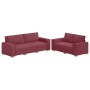 Juego de sofás con cojines 2 piezas tela rojo tinto de , Sofás - Ref: Foro24-3324694, Precio: 467,06 €, Descuento: %