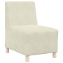 Sillón de terciopelo color crema 55 cm de , Sofás - Ref: Foro24-4108487, Precio: 119,66 €, Descuento: %