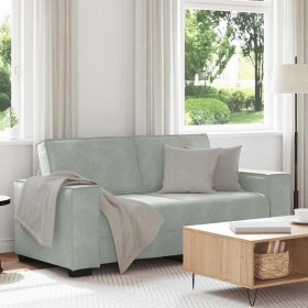 Sofá de 2 plazas de terciopelo gris claro 140 cm de , Sofás - Ref: Foro24-4105020, Precio: 205,06 €, Descuento: %