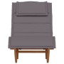 Tumbona mecedora con cojín de madera maciza de acacia de , Tumbonas - Ref: Foro24-4103883, Precio: 209,54 €, Descuento: %