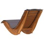 Tumbona mecedora con cojín de madera maciza de acacia de , Tumbonas - Ref: Foro24-4103883, Precio: 209,54 €, Descuento: %