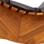 Tumbona mecedora con cojín de madera maciza de acacia de , Tumbonas - Ref: Foro24-4103883, Precio: 209,54 €, Descuento: %