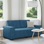 Sofá de 2 plazas terciopelo azul 140 cm de , Sofás - Ref: Foro24-4105029, Precio: 238,73 €, Descuento: %