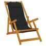 Silla de playa plegable con reposabrazos negra de , Sillas de jardín - Ref: Foro24-4108066, Precio: 85,86 €, Descuento: %
