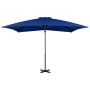 Sombrilla voladiza con poste de aluminio azul celeste 250x250cm de vidaXL, Sombrillas - Ref: Foro24-46987, Precio: 96,59 €, D...