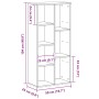 Estantería de madera de ingeniería roble negro 50x25x104 cm de , Librerías y estanterías - Ref: Foro24-862470, Precio: 65,49 ...