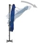 Sombrilla voladiza con poste de aluminio azul celeste 250x250cm de vidaXL, Sombrillas - Ref: Foro24-46987, Precio: 96,59 €, D...