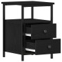 Mesilla de noche roble negro 34x35,5x50 cm madera de ingeniería de , Mesitas de noche - Ref: Foro24-862137, Precio: 50,77 €, ...