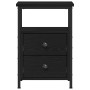 Mesilla de noche roble negro 34x35,5x50 cm madera de ingeniería de , Mesitas de noche - Ref: Foro24-862137, Precio: 50,77 €, ...
