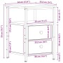 Mesilla de noche roble negro 34x35,5x50 cm madera de ingeniería de , Mesitas de noche - Ref: Foro24-862137, Precio: 50,77 €, ...