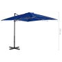 Sombrilla voladiza con poste de aluminio azul celeste 250x250cm de vidaXL, Sombrillas - Ref: Foro24-46987, Precio: 96,59 €, D...