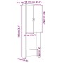 Mueble para lavadora roble negro 64x25,5x190 cm de , Accesorios para lavadoras y secadoras - Ref: Foro24-862064, Precio: 96,9...