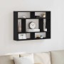 Estante de pared roble negro 75x16x55 cm madera de ingeniería de , Estantes y estanterías - Ref: Foro24-862047, Precio: 41,75...