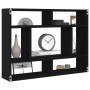 Estante de pared roble negro 75x16x55 cm madera de ingeniería de , Estantes y estanterías - Ref: Foro24-862047, Precio: 41,75...