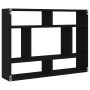 Estante de pared roble negro 75x16x55 cm madera de ingeniería de , Estantes y estanterías - Ref: Foro24-862047, Precio: 41,75...
