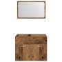 Juego de muebles de baño 2 piezas madera ingeniería envejecida de , Muebles de baño - Ref: Foro24-862039, Precio: 64,59 €, De...