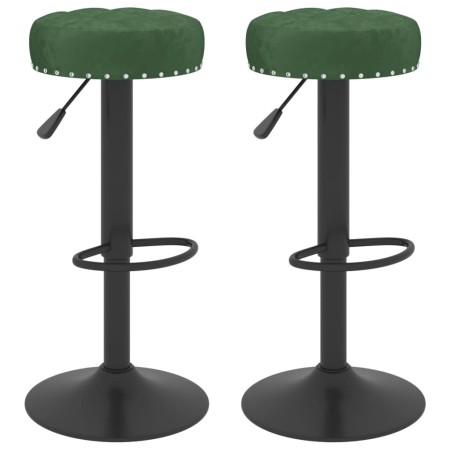 Taburetes de cocina 2 unidades terciopelo verde oscuro de , Taburetes de cocina - Ref: Foro24-332998, Precio: 102,31 €, Descu...