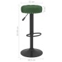Taburetes de cocina 2 unidades terciopelo verde oscuro de , Taburetes de cocina - Ref: Foro24-332998, Precio: 102,31 €, Descu...