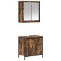 Set de muebles baño 2 pzas madera contrachapada roble ahumado de , Muebles de baño - Ref: Foro24-3328391, Precio: 115,77 €, D...
