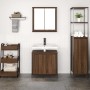 Set de muebles baño 2 pzas madera contrachapada marrón roble de , Muebles de baño - Ref: Foro24-3328393, Precio: 122,19 €, De...