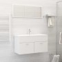 Conjunto de muebles de baño 2 piezas contrachapada blanco de vidaXL, Muebles de baño - Ref: Foro24-804800, Precio: 72,90 €, D...