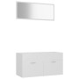Conjunto de muebles de baño 2 piezas contrachapada blanco de vidaXL, Muebles de baño - Ref: Foro24-804800, Precio: 72,90 €, D...