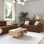 Conjunto de sofá de 2 piezas con cojines de cuero sintético marrón de , Sofás - Ref: Foro24-3324719, Precio: 517,07 €, Descue...