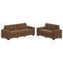 Conjunto de sofá de 2 piezas con cojines de cuero sintético marrón de , Sofás - Ref: Foro24-3324719, Precio: 517,07 €, Descue...
