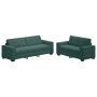 Conjunto de Sofá de 2 Piezas con Cojines en Terciopelo Verde Oscuro de , Sofás - Ref: Foro24-3324723, Precio: 470,98 €, Descu...