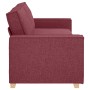 Sofá de 3 plazas Rojo Vino 180 cm Tela de , Sofás - Ref: Foro24-4104993, Precio: 261,98 €, Descuento: %