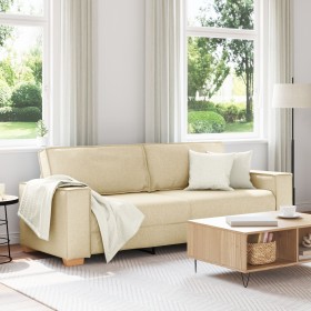 Sofá de 3 plazas Crema de 180 cm en tela de , Sofás - Ref: Foro24-4104997, Precio: 261,98 €, Descuento: %