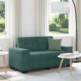 Sofá Loveseat Verde Oscuro 120 cm de Terciopelo de , Sofás - Ref: Foro24-4105112, Precio: 213,69 €, Descuento: %