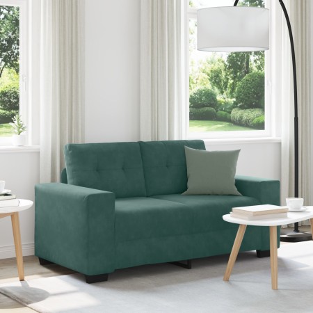 Sofá Loveseat Verde Oscuro 120 cm de Terciopelo de , Sofás - Ref: Foro24-4105112, Precio: 213,69 €, Descuento: %