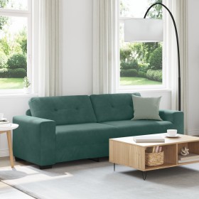 Sofá de 3 plazas Verde Oscuro 180 cm Terciopelo de , Sofás - Ref: Foro24-4105136, Precio: 256,87 €, Descuento: %
