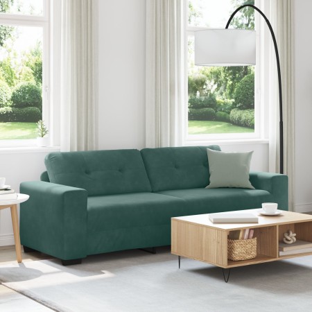 Sofá de 3 plazas Verde Oscuro 180 cm Terciopelo de , Sofás - Ref: Foro24-4105136, Precio: 256,87 €, Descuento: %