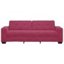 Sofá de 3 plazas Rojo Vino 180 cm de Terciopelo de , Sofás - Ref: Foro24-4105138, Precio: 256,87 €, Descuento: %