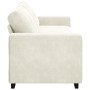 Sofá de 3 plazas en crema de 180 cm de terciopelo de , Sofás - Ref: Foro24-4105142, Precio: 260,14 €, Descuento: %