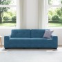 Sofá de 3 Plazas Azul 180 cm de Terciopelo de , Sofás - Ref: Foro24-4105143, Precio: 263,70 €, Descuento: %