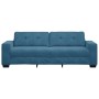 Sofá de 3 Plazas Azul 180 cm de Terciopelo de , Sofás - Ref: Foro24-4105143, Precio: 263,70 €, Descuento: %