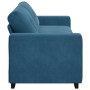 Sofá de 3 Plazas Azul 180 cm de Terciopelo de , Sofás - Ref: Foro24-4105143, Precio: 263,70 €, Descuento: %