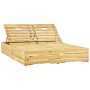 Tumbona doble y cojines negros madera pino impregnada de , Tumbonas - Ref: Foro24-3065976, Precio: 319,74 €, Descuento: %