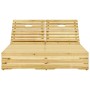 Tumbona doble y cojines negros madera pino impregnada de , Tumbonas - Ref: Foro24-3065976, Precio: 319,74 €, Descuento: %